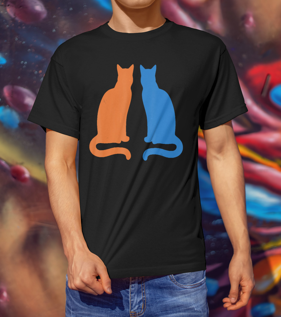 Surviving Cat Support Animals Silhouette Duo T-Shirt