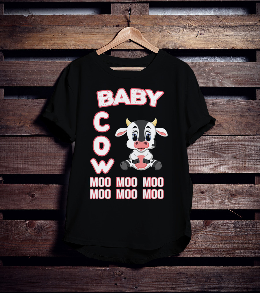 Baby COW Moo Moo Moo Moo Moo Moo Cute Cartoon T-Shirt