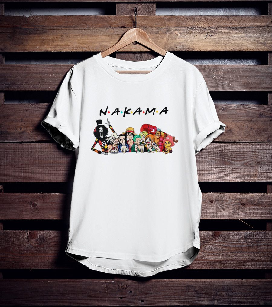 Nakama One Piece Friends Tv Show Parody Characters T-Shirt