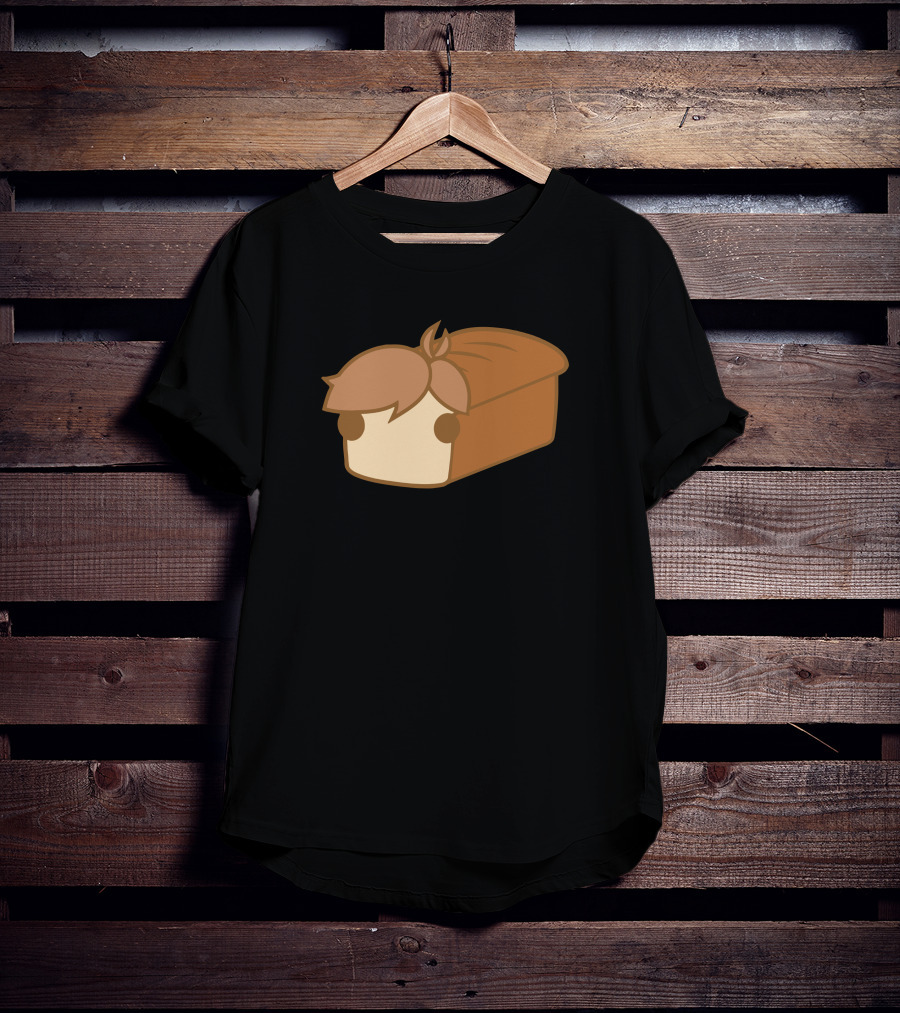 Loaf Bread With Hair Style Cartoon T-Shirt