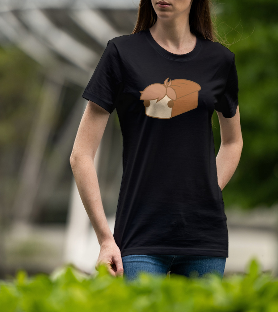 Loaf Bread With Hair Style Cartoon T-Shirt