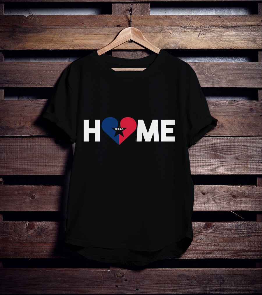 ANC Texas Home I Love Texas Its My Home Distressed Texas Home State Heart T-Shirt