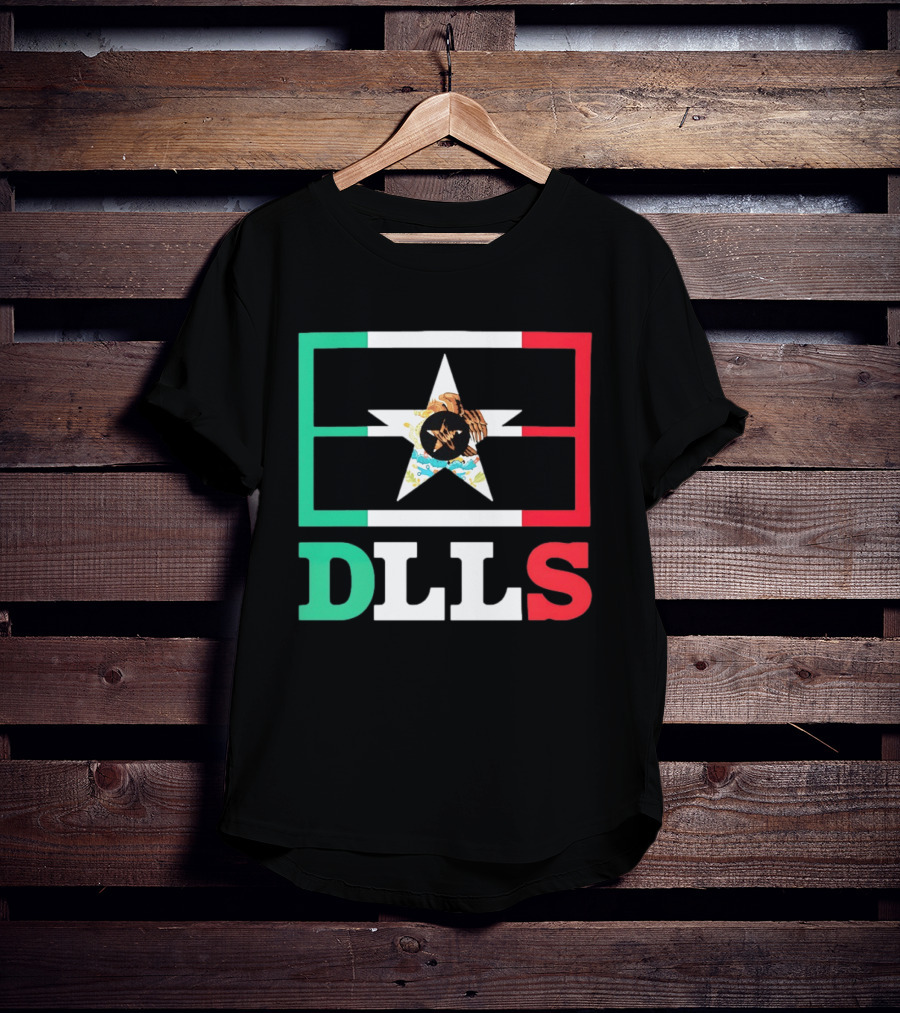 Dallas Cowboys DLLS Mexico Flag Star Heritage Pride T-Shirt