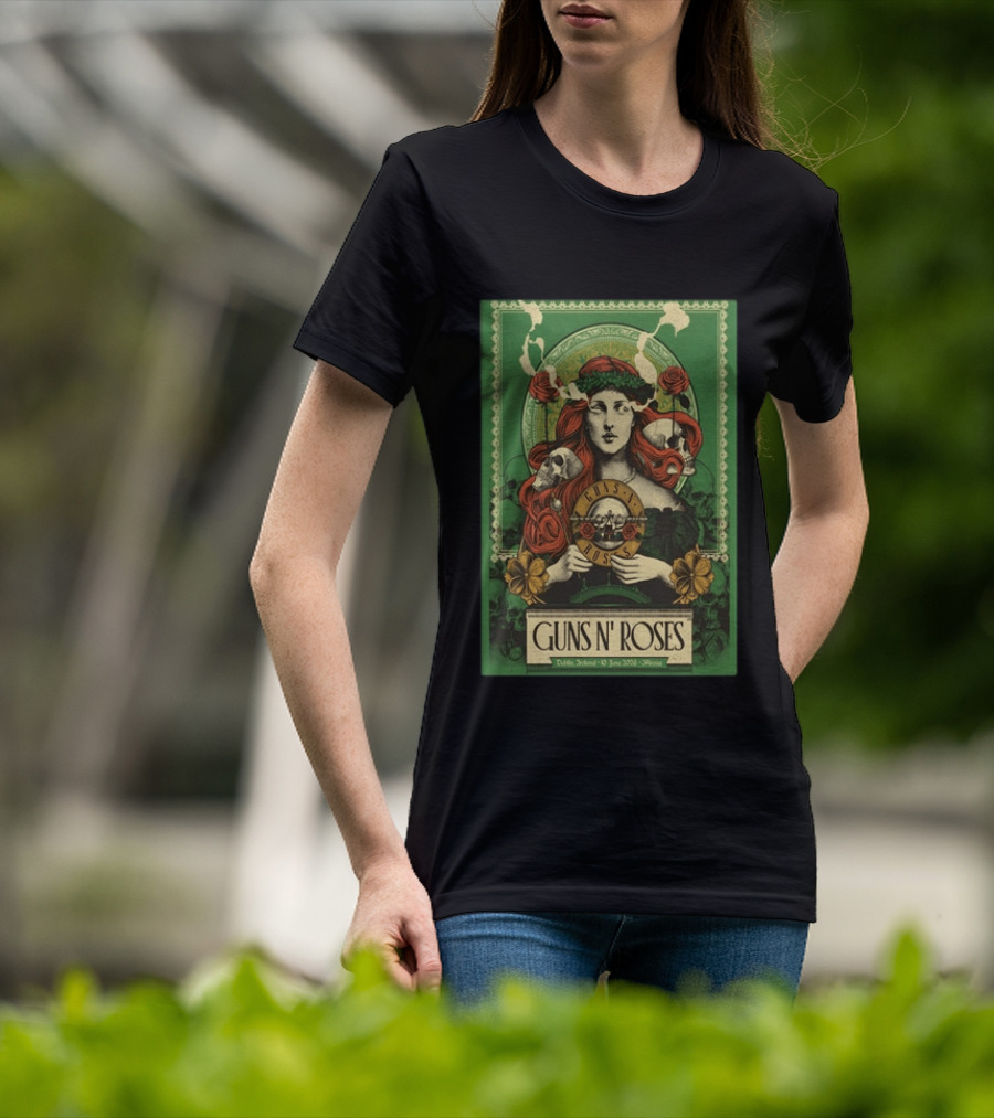 Guns N' Roses Dublin Ireland June 10 2026 Athena T-Shirt