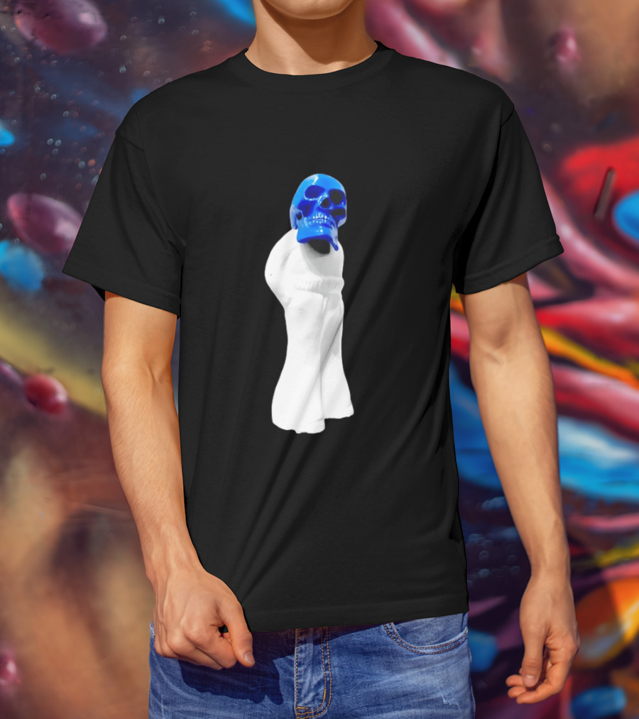 Jack White Frozen Charlotte Blue Skull Modern Gothic T-Shirt