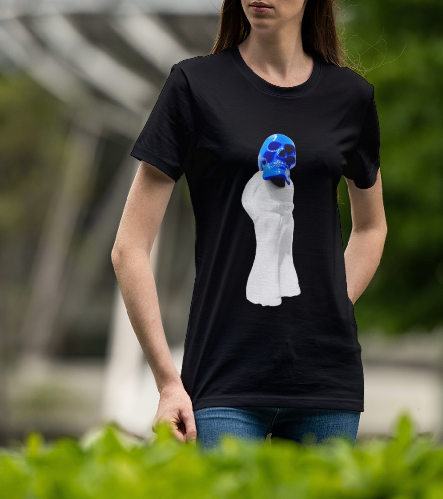 Jack White Frozen Charlotte Blue Skull Modern Gothic T-Shirt