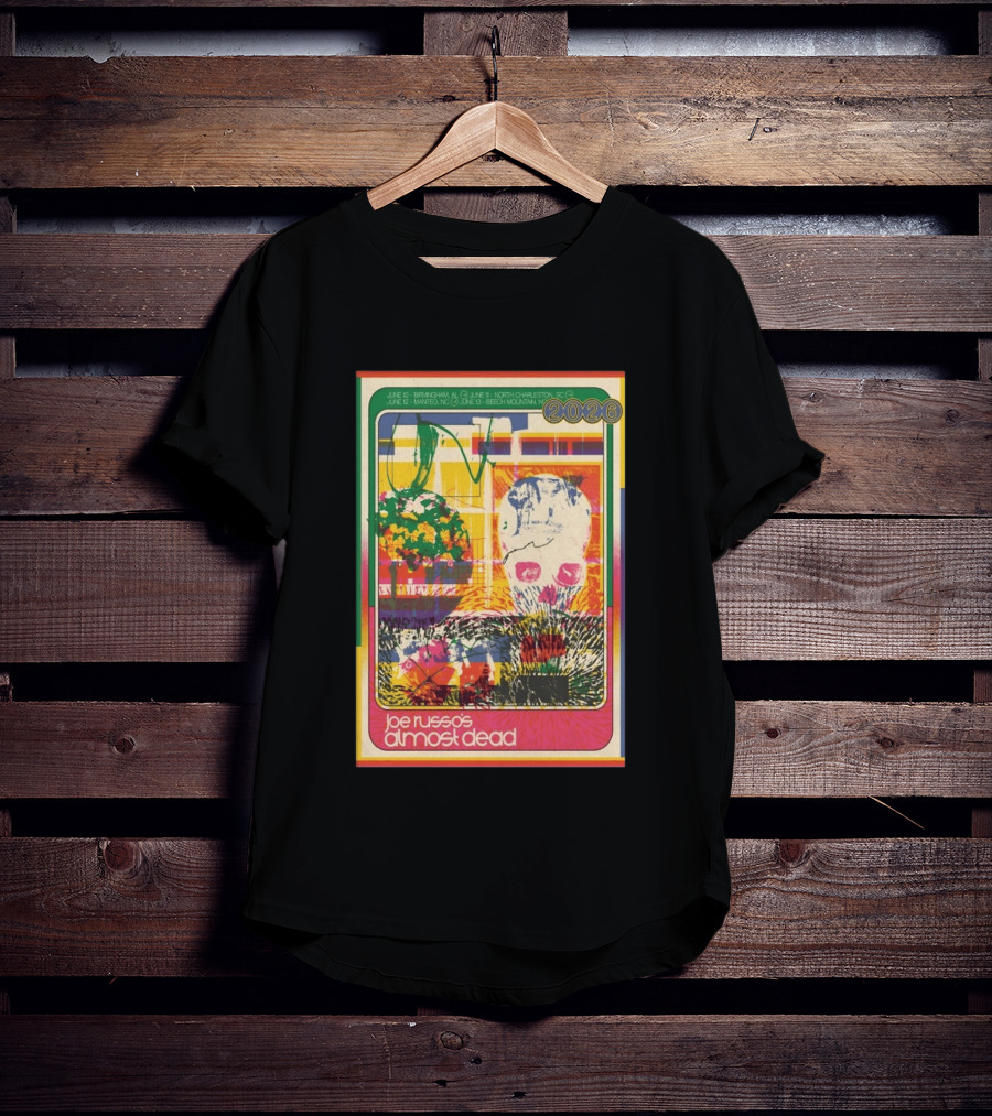 Joe Russo's Almost Dead 2026 Birmingham AL North Charleston SC Manteo NC Beech Mountain Tour T-Shirt