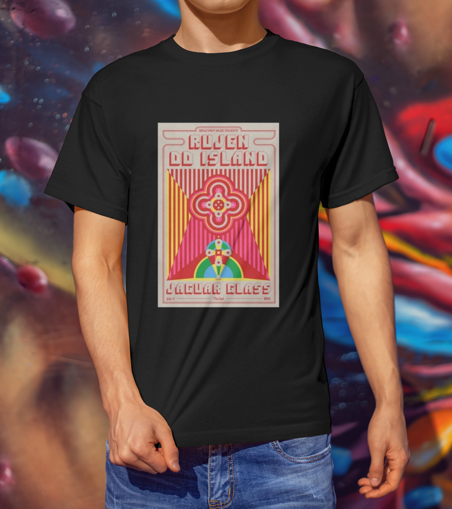 Irrelevant Music Presents Rujen DD Island Jaguar Glass July 11 The Earl 8PM T-Shirt