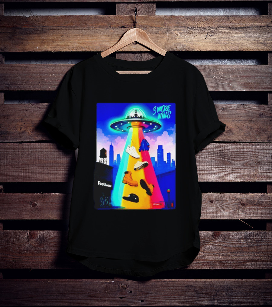 San Antonio Spurs Victor Wembanyama 3 More Wins UFO Abduction Foot Locker T-Shirt