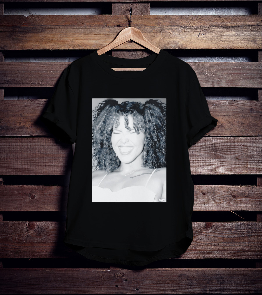 AEW Willow Nightingale Smile Black And White T-Shirt