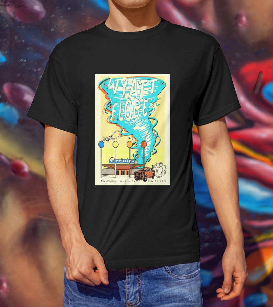 Wyatt Flores With Shelby Stone Tornado Concert June 23 2026 The Cotillion Wichita KS T-Shirt