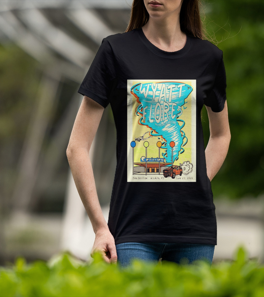 Wyatt Flores With Shelby Stone Tornado Concert June 23 2026 The Cotillion Wichita KS T-Shirt