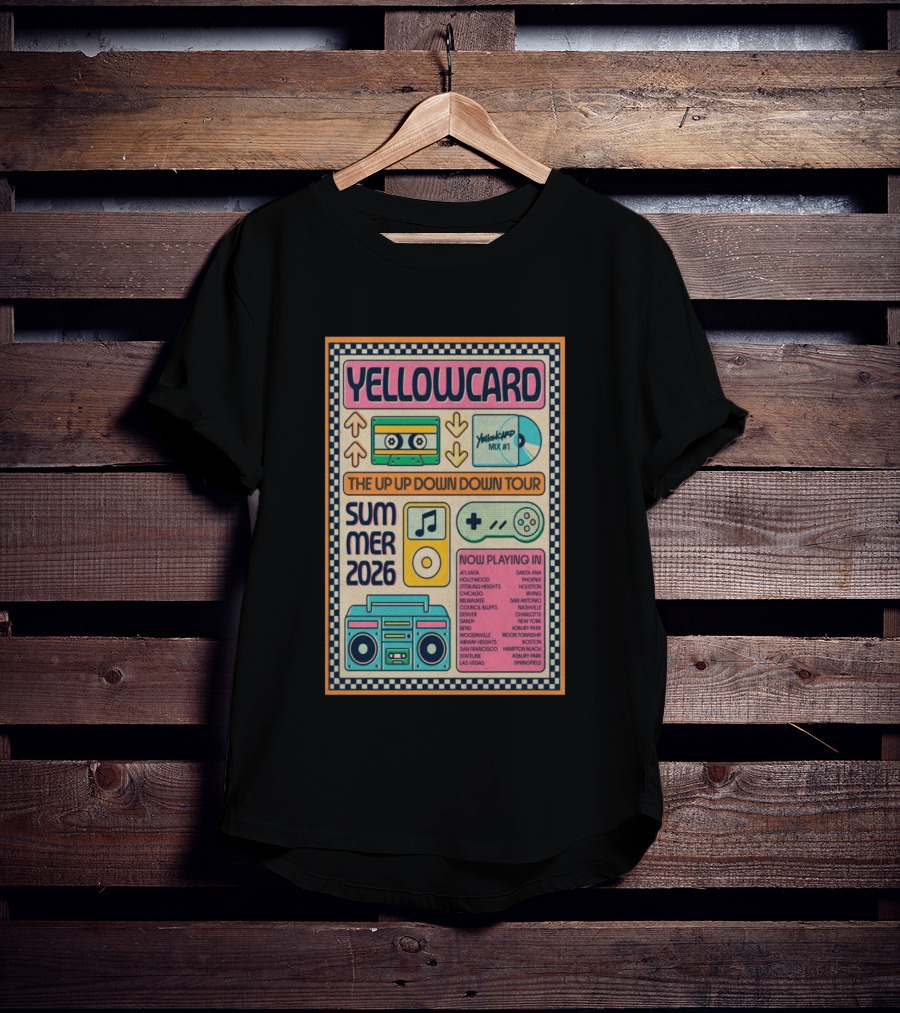Yellowcard The Up Up Down Down Tour Summer 2026 New York June 11 Event T-Shirt