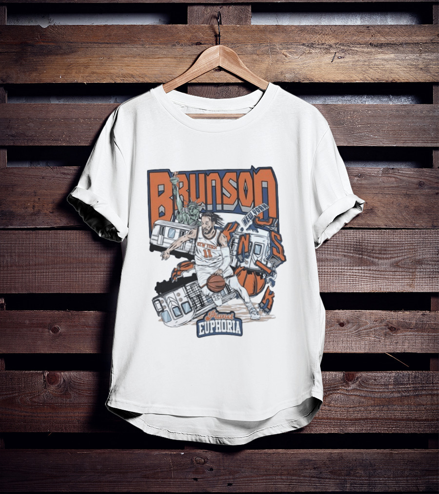 Brunson New York Knicks Planet Euphoria Comic Style NBA T-Shirt
