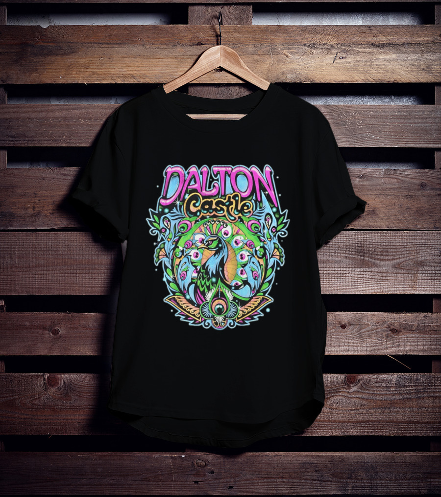 Dalton Castle Vibrant Peacock Plumage T-Shirt
