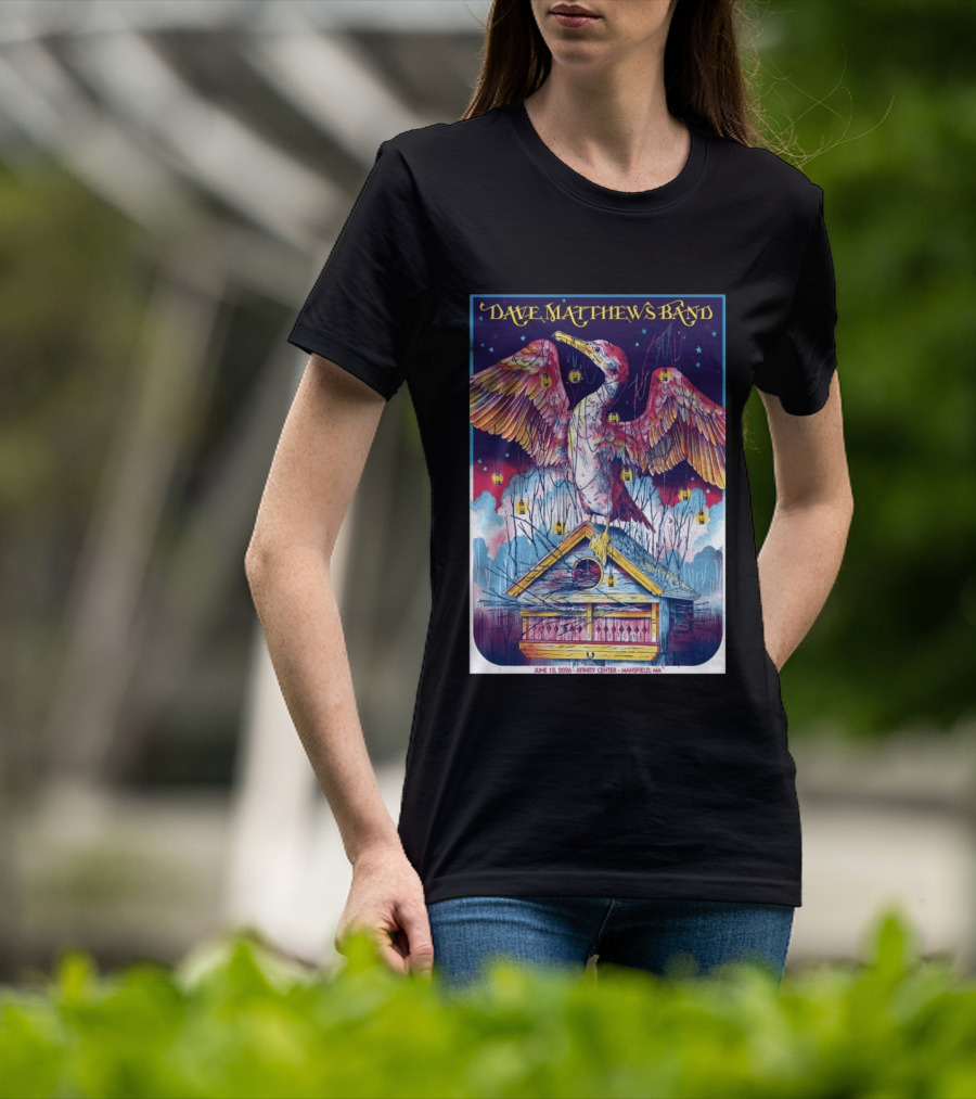 Dave Matthews Band June 19 2026 Xfinity Center Mansfield MA Bird Lanterns T-Shirt