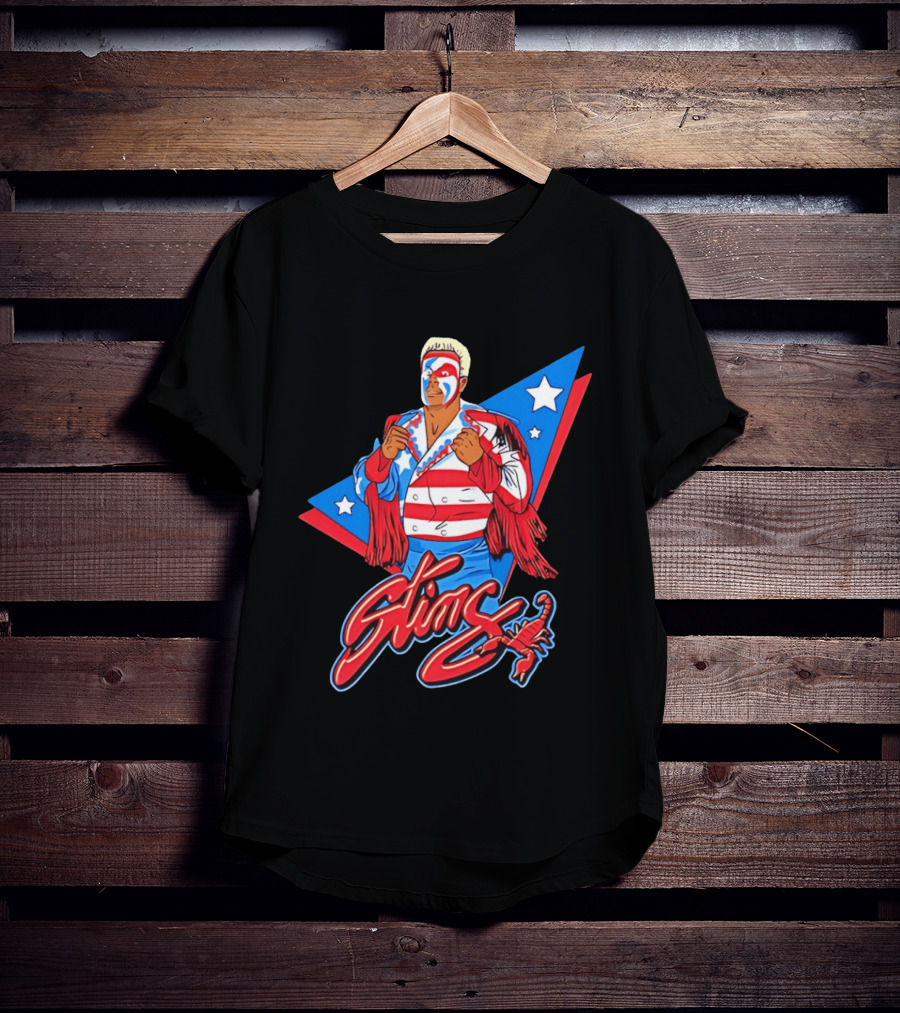 Sting USA Patriotic Jacket Red White Blue Stars Scorpion T-Shirt