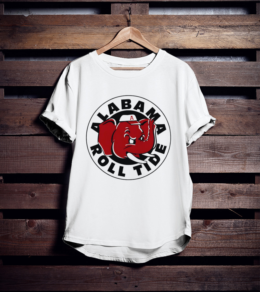 Alabama Crimson Tide Roll Tide Baseball Elephant T-Shirt