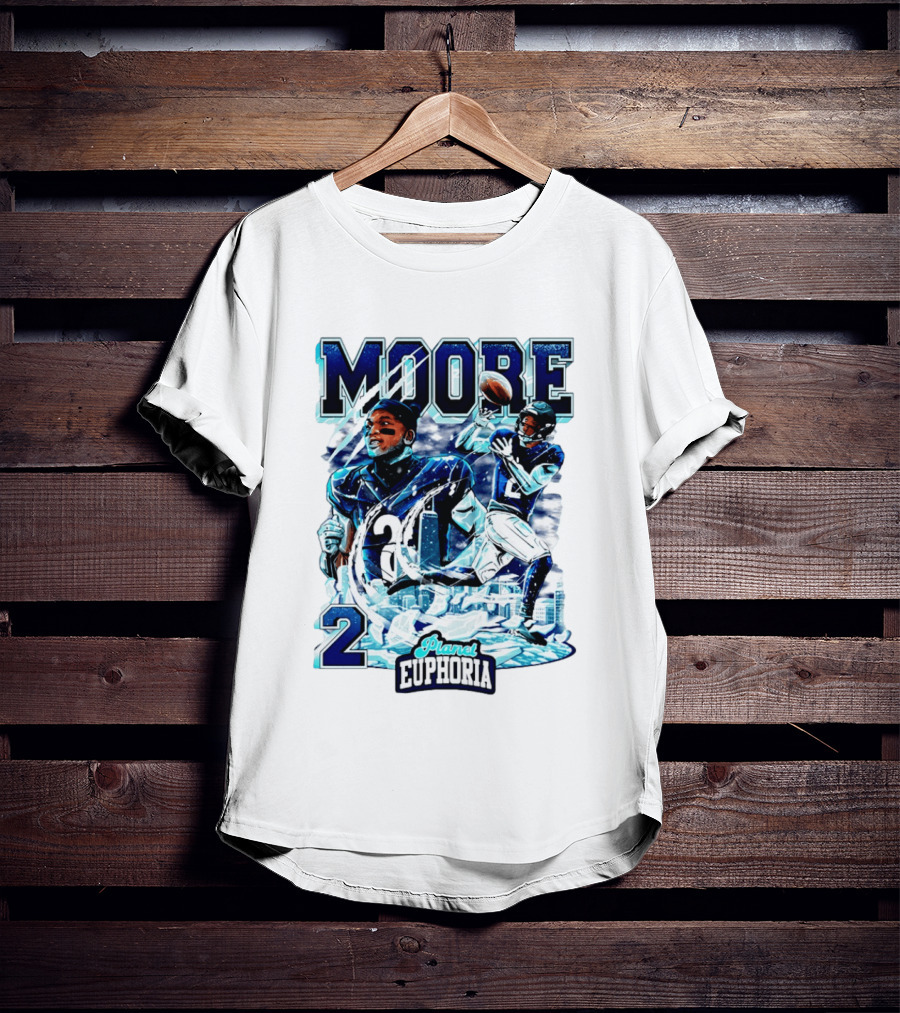 DJ Moore Chicago Bears Planet Euphoria Iceman Player Collage T-Shirt
