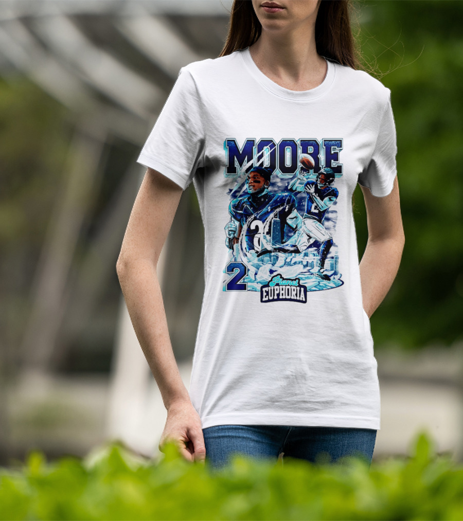 DJ Moore Chicago Bears Planet Euphoria Iceman Player Collage T-Shirt