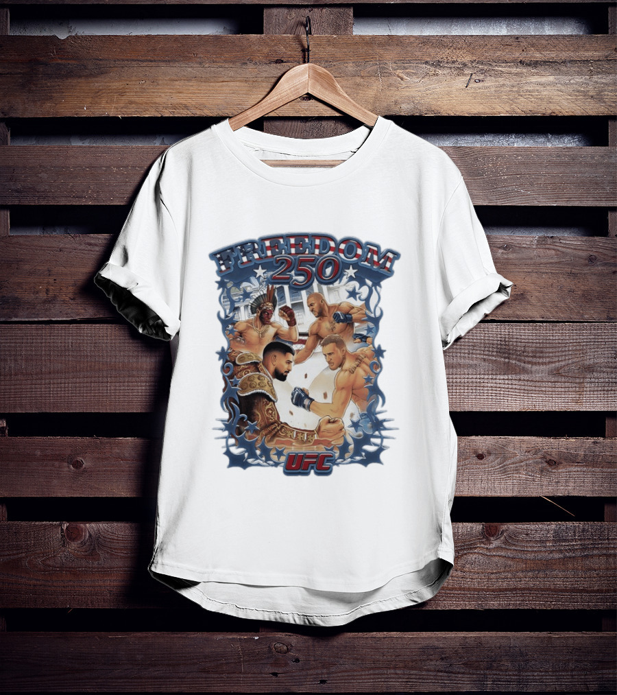 Freedom 250 UFC White House Showdown Ilia Topuria Vs Justin Gaethje Alex Pereira Vs Ciryl Gane T-Shirt