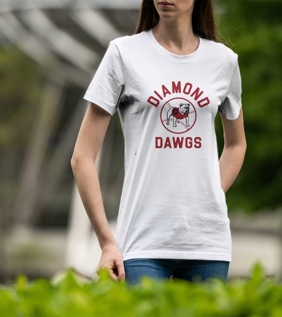 Georgia Baseball Diamond Dawgs Bulldog T-Shirt