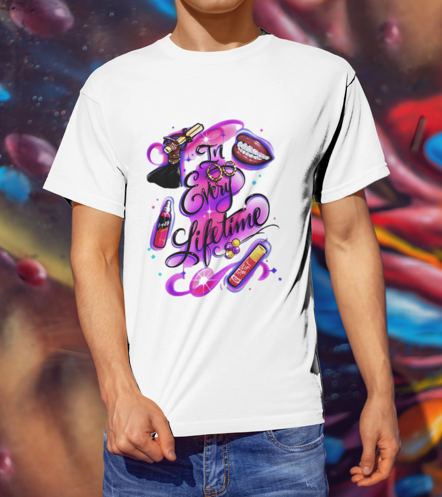 In Every Lifetime Lip Glow Gold Lip Graduation Black Girl Magic Aesthetic T-Shirt
