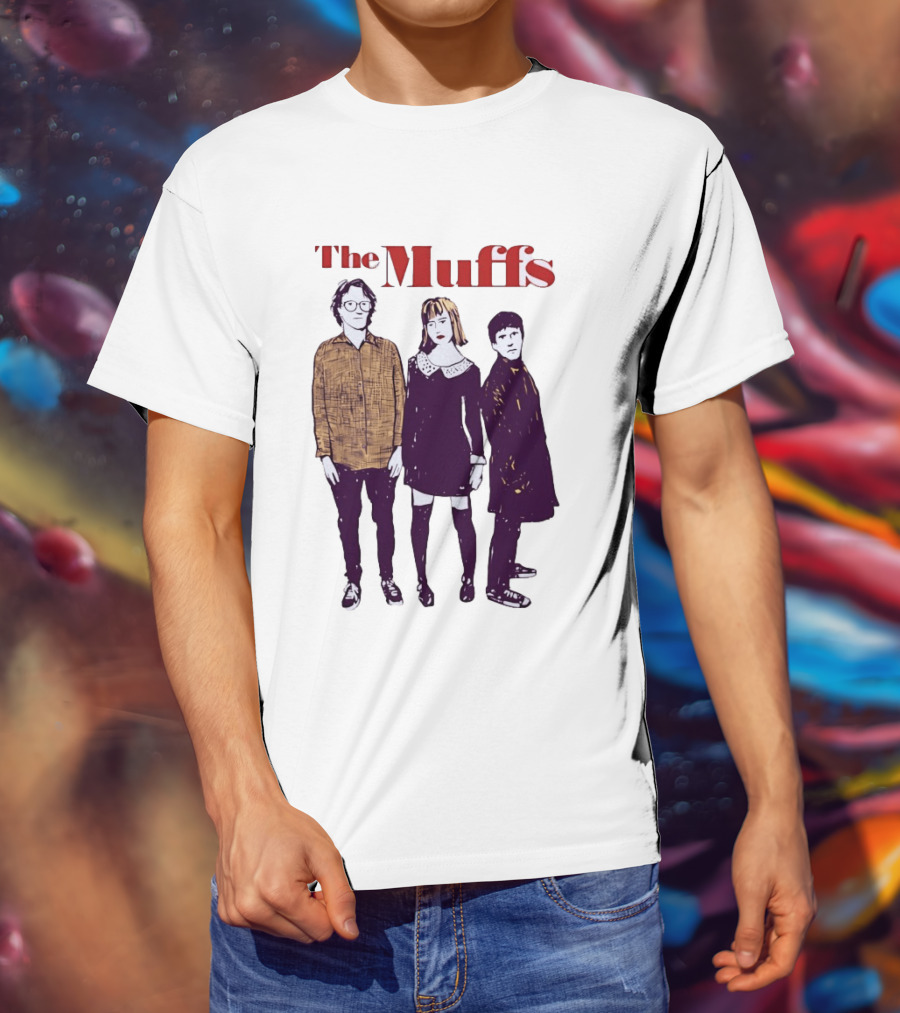 The Muffs Indie Rock Trio Illustrated Concert T-Shirt