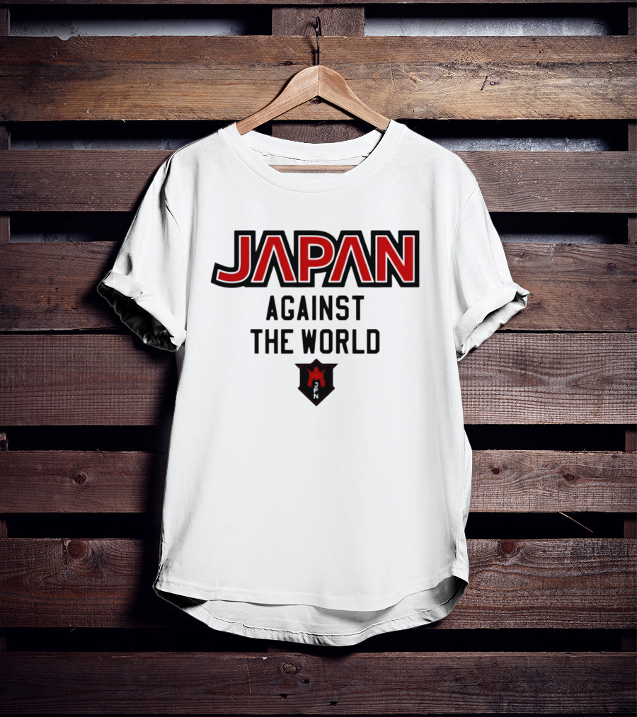 Japan Against The World Emblem With Red Crown Shield T-Shirt