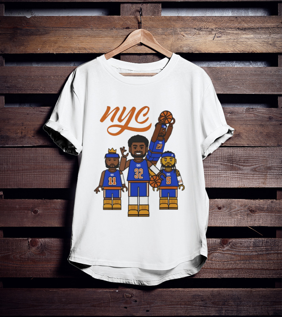 LEGO NYC Basketball Karl Anthony Towns Jalen Brunson Mitchell Robinson New York Knicks NBA 2026 T-Shirt