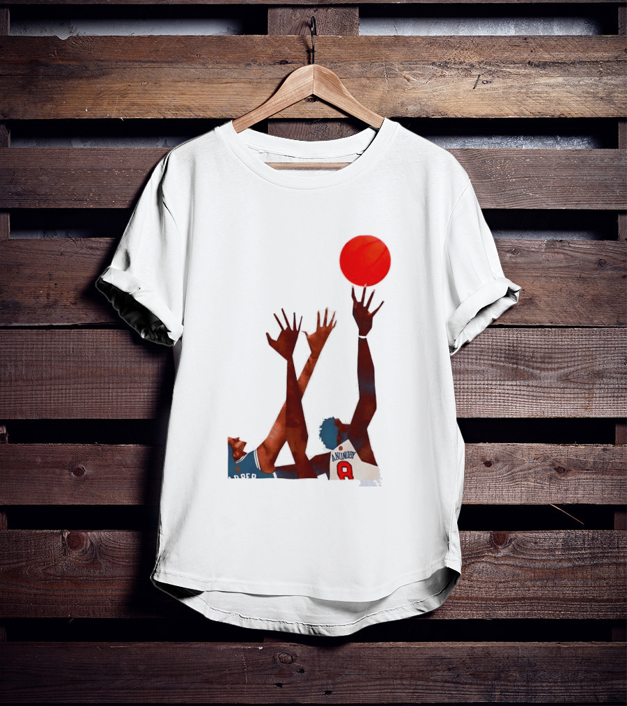 OG Anunoby Basketball Reaching Action Harper White T-Shirt