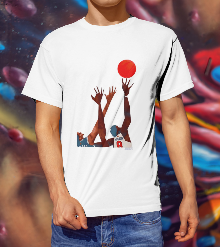 OG Anunoby Basketball Reaching Action Harper White T-Shirt
