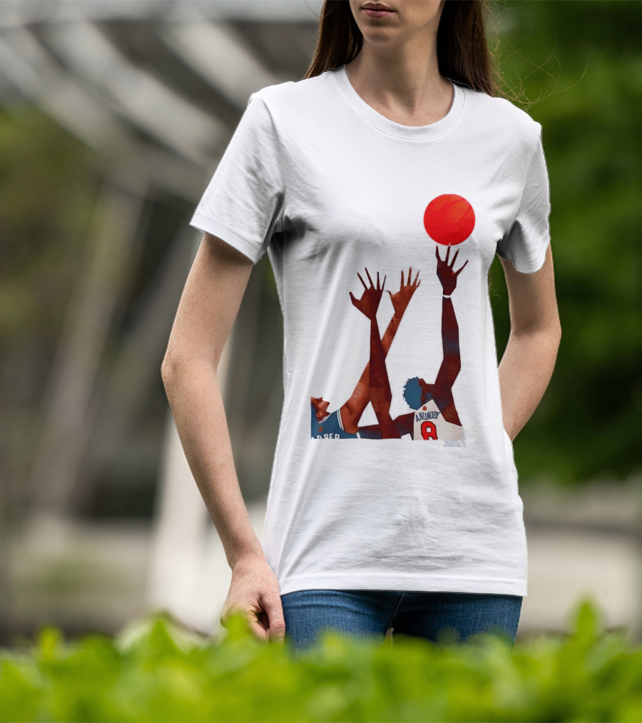 OG Anunoby Basketball Reaching Action Harper White T-Shirt