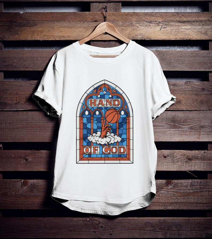 OG Anunoby Knicks Hand Of God Basketball Stained Glass Hero T-Shirt