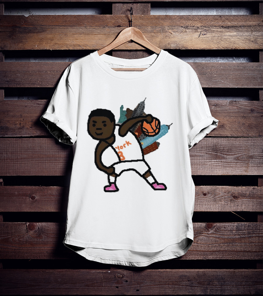 OG Anunoby New York Knicks Basketball Player Skyline T-Shirt