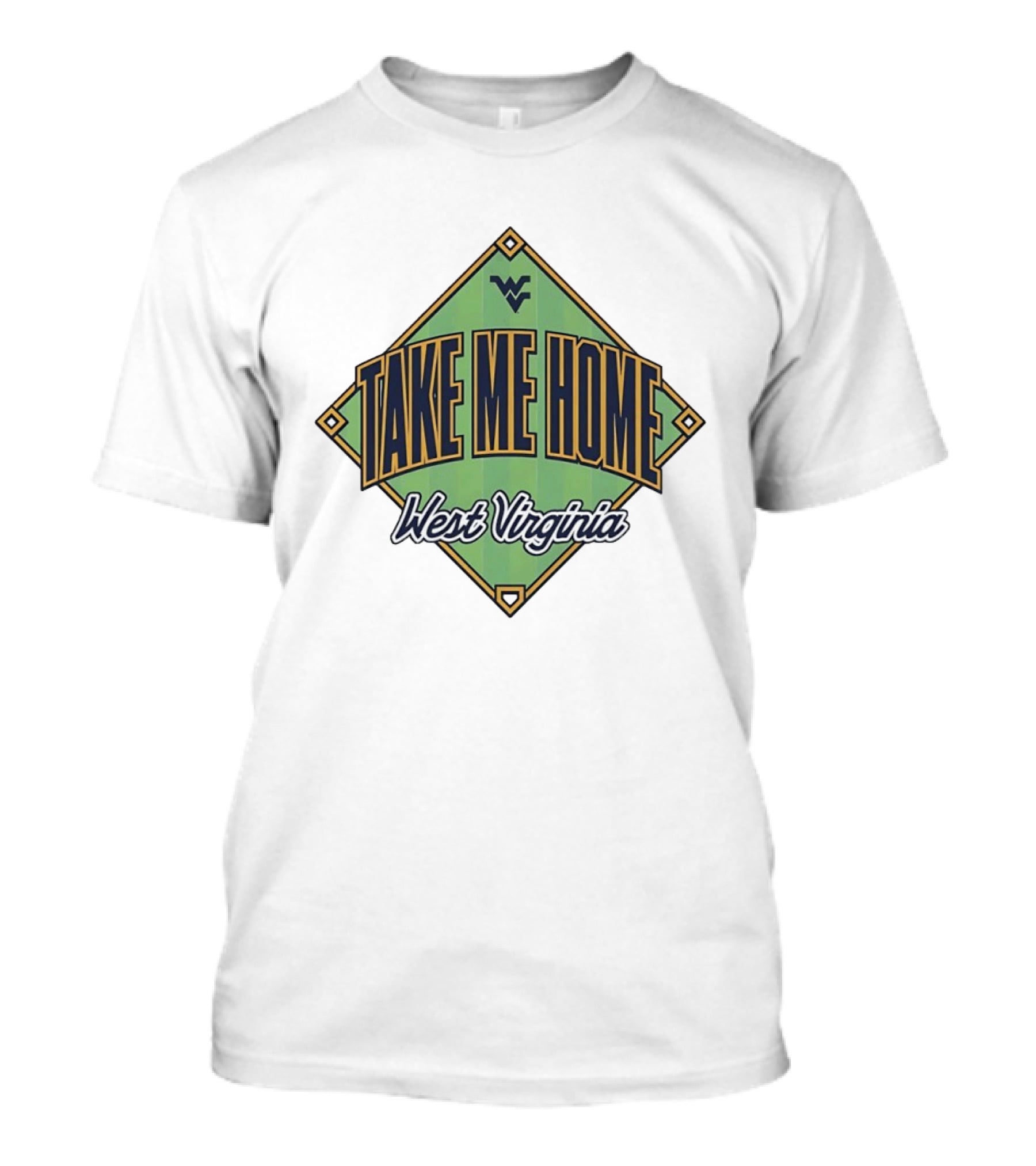 West Virginia Take Me Home Baseball Diamond T-Shirt