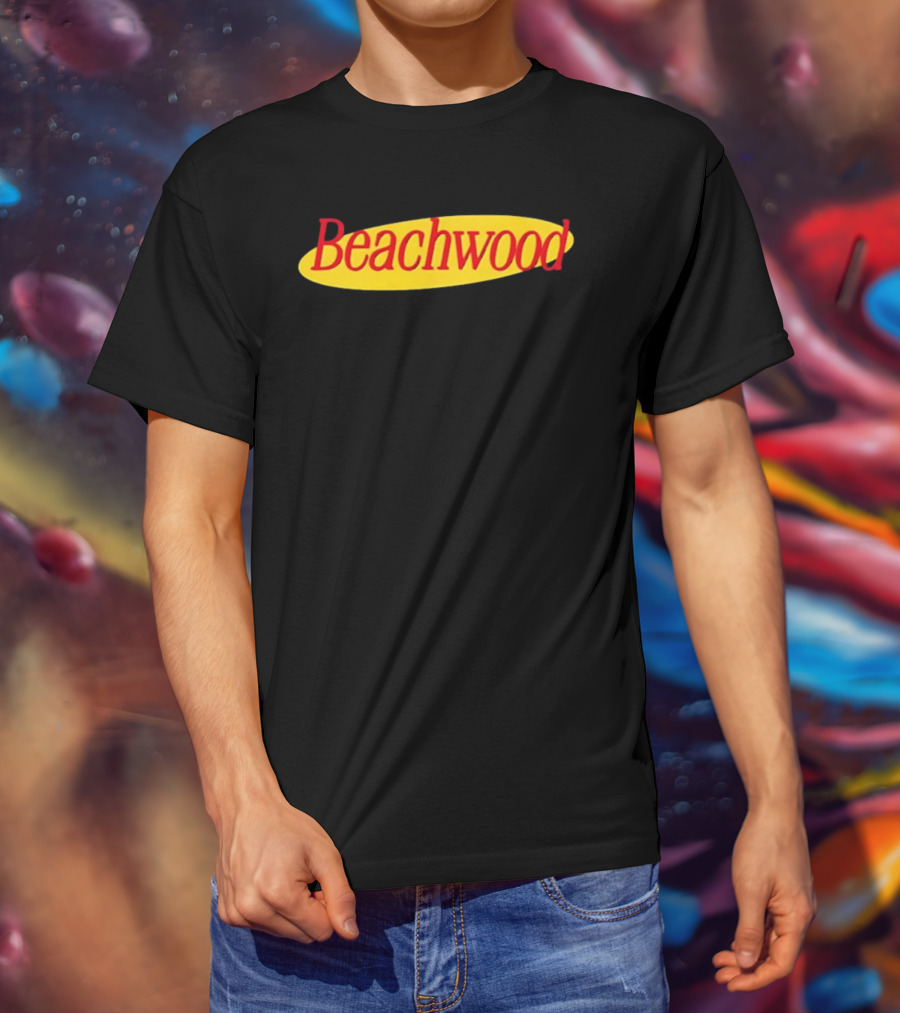 Beachwood Seinfeld Yellow Oval Red T-Shirt