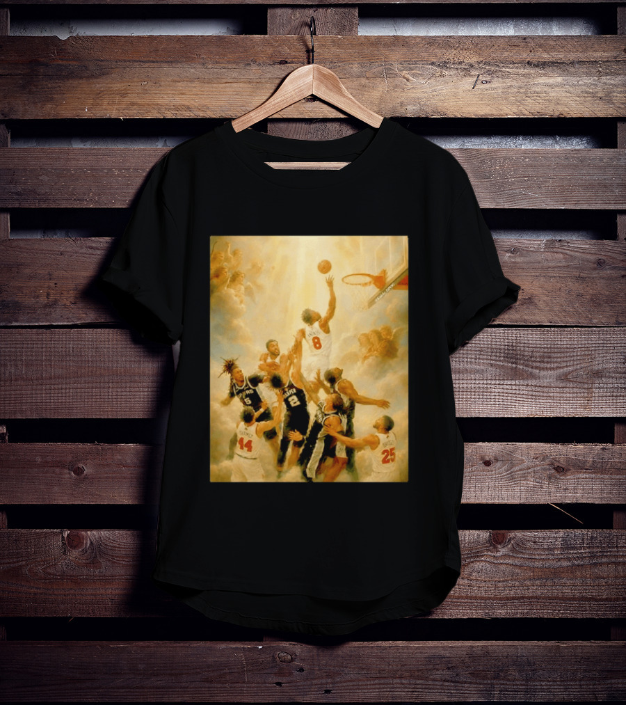 OG Anunoby Dunking New York Knicks Vs San Antonio Spurs High Renaissance Basketball Duel T-Shirt
