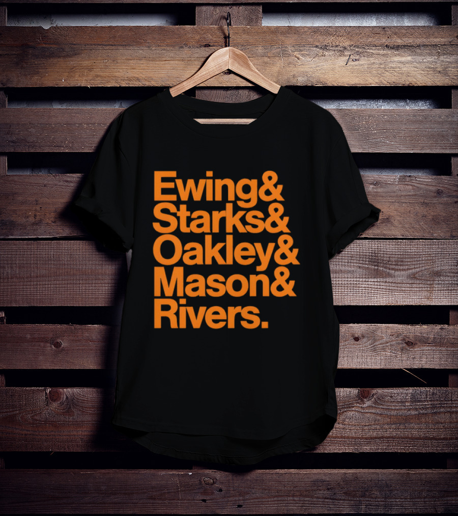 Ewing Starks Oakley Mason Rivers New York Knicks 1993 T-Shirt