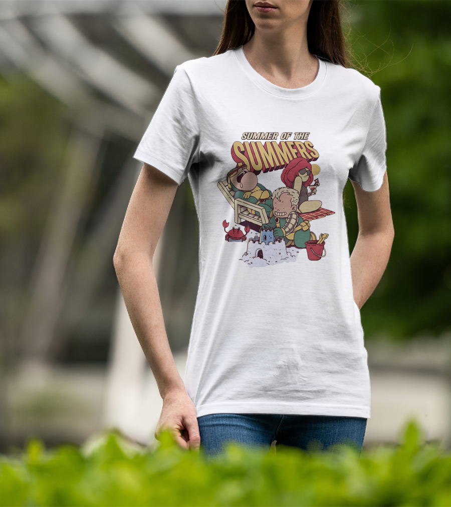 Summer Of The Summers Beach Day Sand Castles And Fun Cartoon T-Shirt