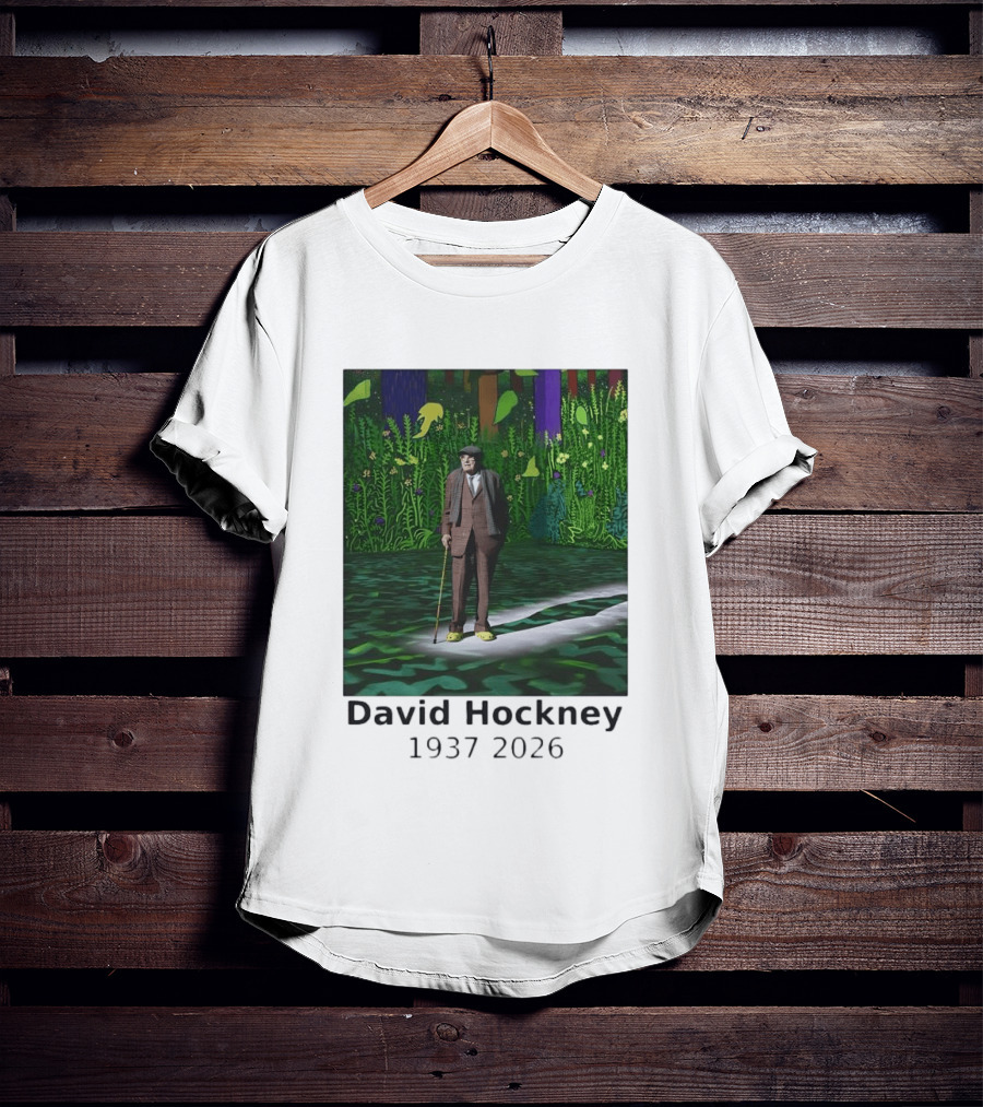 David Hockney 1937 2026 Colorful Garden Painting Memorial T-Shirt