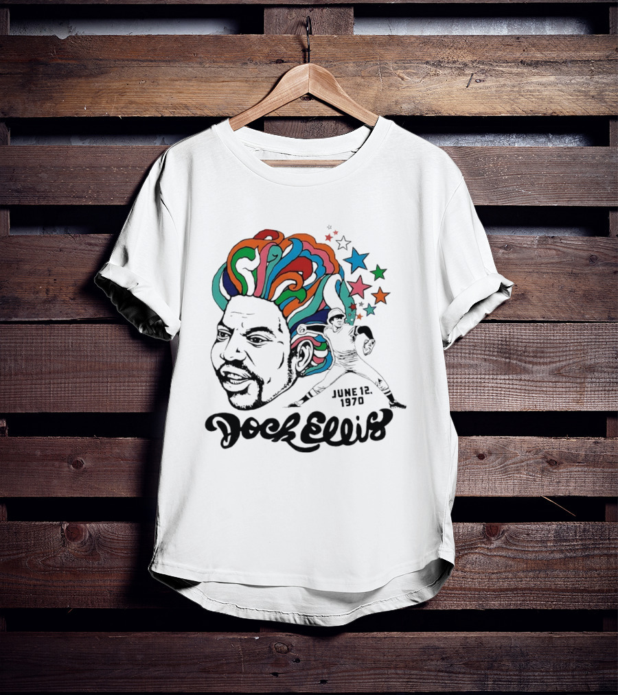Dock Ellis Psychedelic Pitcher June 12 1970 Baseball T-Shirt