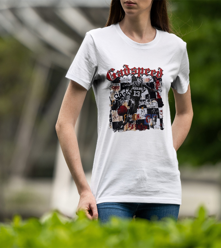 Godspeed Black Ops 13 Basketball Collage Style Urban Fashion T-Shirt