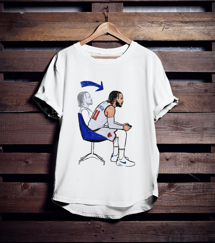 Jalen Brunson 11 Relaxed New York Knicks Cartoon T-Shirt