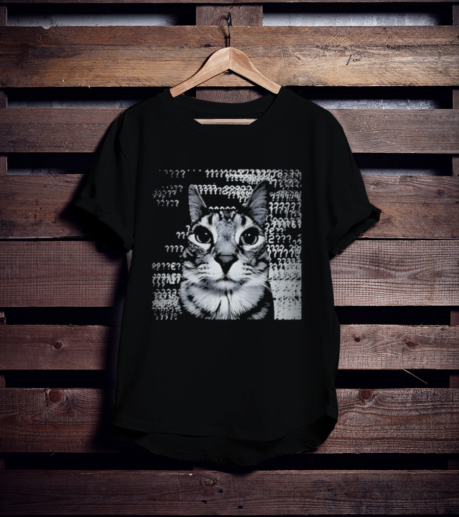 Cat Question Marks T-Shirt