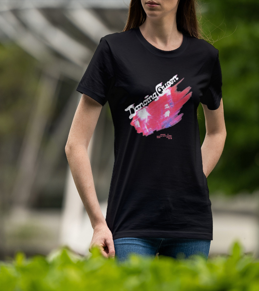 ABBA Dancing Queen Retro Red Brushstroke Photo T-Shirt