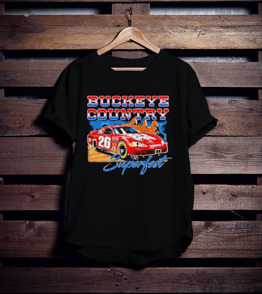 Buckeye Country Superfest 2026 Racing Car 26 T-Shirt