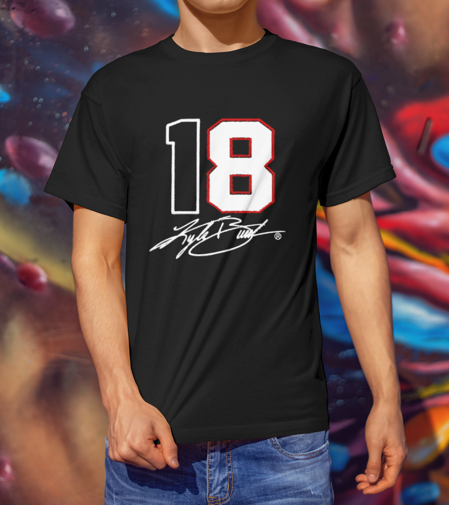 Denny Hamlin Kyle Busch 18 NASCAR Cup Series Racing Signature T-Shirt