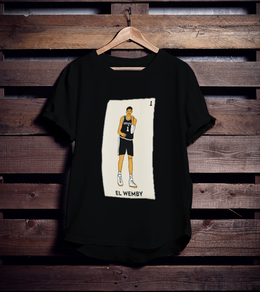 El Wemby Victor Wembanyama San Antonio Spurs Basketball 1 NBA Card T-Shirt