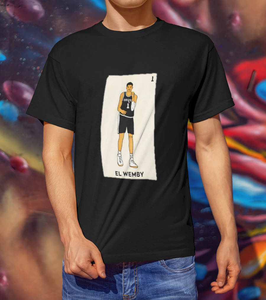 El Wemby Victor Wembanyama San Antonio Spurs Basketball 1 NBA Card T-Shirt